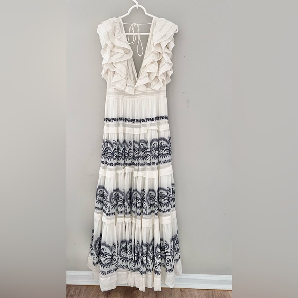 Ulla Johnson Marjorie Tiered Ruffle Maxi Dress Gown Size 2 - Picture 7 of 10